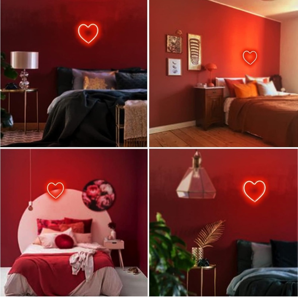 Red Heart Neon Sign - Picture 5 of 6